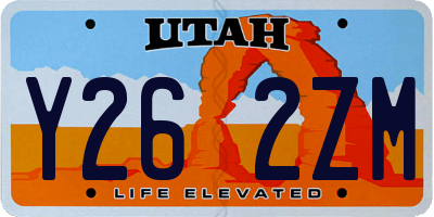 UT license plate Y262ZM