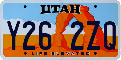 UT license plate Y262ZQ
