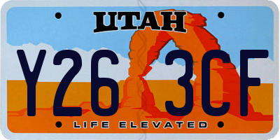 UT license plate Y263CF
