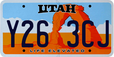 UT license plate Y263CJ