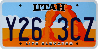 UT license plate Y263CZ