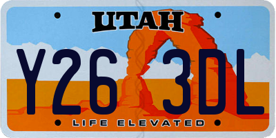 UT license plate Y263DL