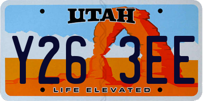 UT license plate Y263EE