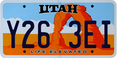 UT license plate Y263EI