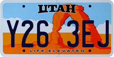 UT license plate Y263EJ