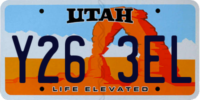 UT license plate Y263EL