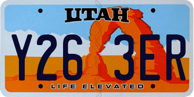 UT license plate Y263ER