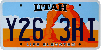 UT license plate Y263HI