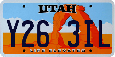 UT license plate Y263IL