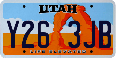 UT license plate Y263JB