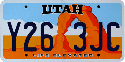 UT license plate Y263JC