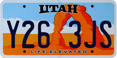 UT license plate Y263JS