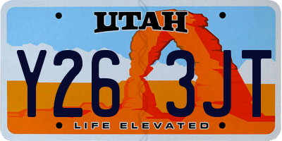 UT license plate Y263JT