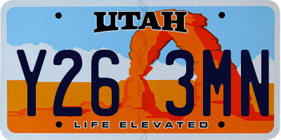 UT license plate Y263MN