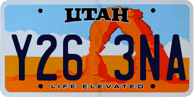 UT license plate Y263NA