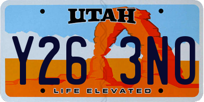 UT license plate Y263NO