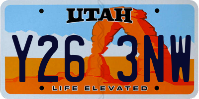 UT license plate Y263NW