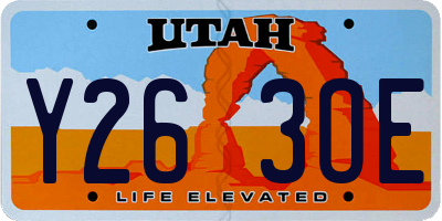 UT license plate Y263OE