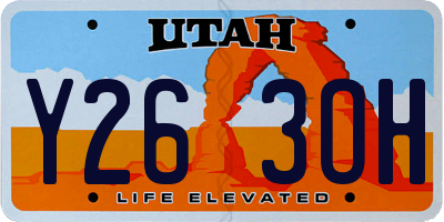 UT license plate Y263OH