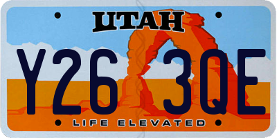 UT license plate Y263QE