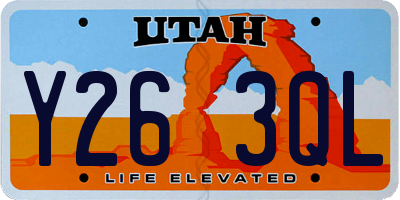UT license plate Y263QL