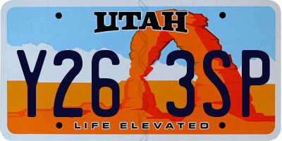 UT license plate Y263SP