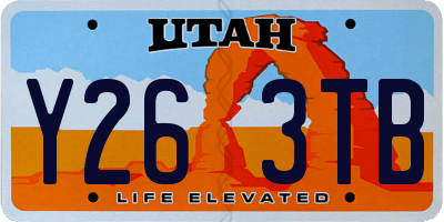 UT license plate Y263TB