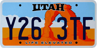UT license plate Y263TF