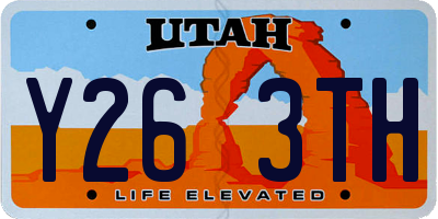 UT license plate Y263TH