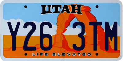UT license plate Y263TM