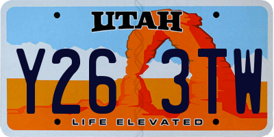 UT license plate Y263TW
