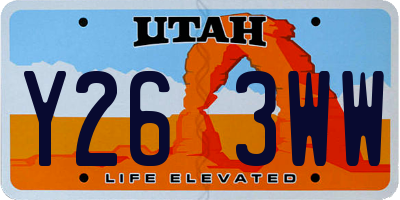 UT license plate Y263WW