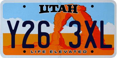 UT license plate Y263XL