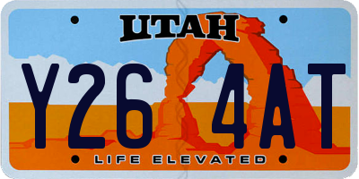 UT license plate Y264AT