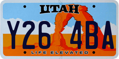 UT license plate Y264BA