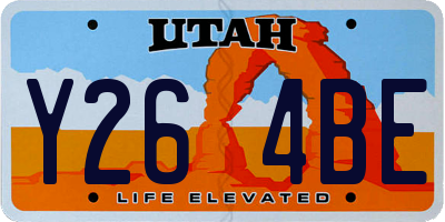 UT license plate Y264BE