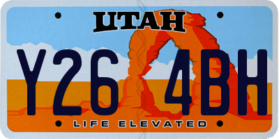 UT license plate Y264BH