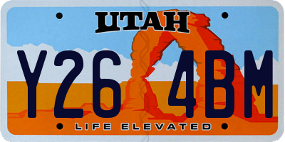 UT license plate Y264BM