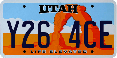 UT license plate Y264CE