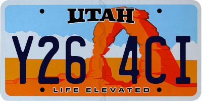 UT license plate Y264CI