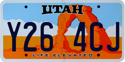 UT license plate Y264CJ