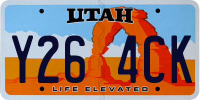 UT license plate Y264CK