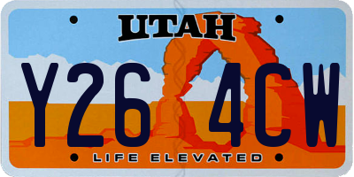 UT license plate Y264CW
