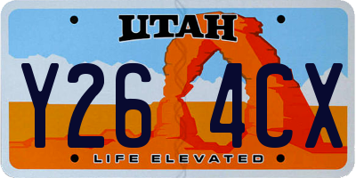 UT license plate Y264CX
