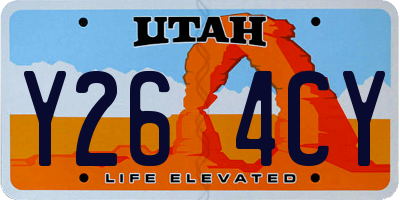 UT license plate Y264CY