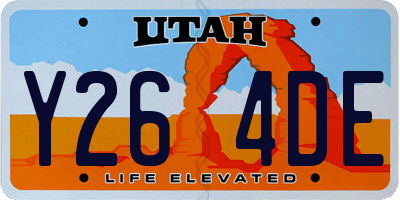 UT license plate Y264DE