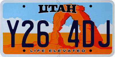 UT license plate Y264DJ