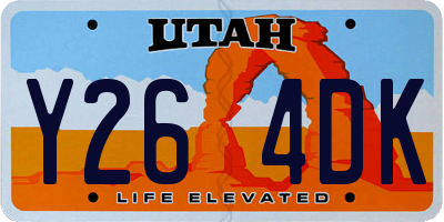 UT license plate Y264DK