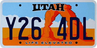 UT license plate Y264DL
