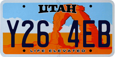 UT license plate Y264EB